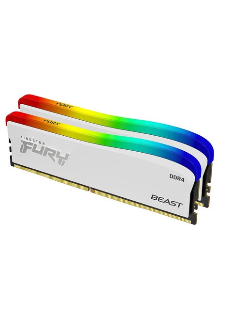 Kingston Fury Beast RGB Special Edition 32GB (2x16GB) 3200MT/s CL16 DDR4 Desktop Memory Kit of 2 | Infrared Syncing | Intel XMP & AMD Ryzen Ready | RGB CTRL Software | KF432C16BWAK2/32