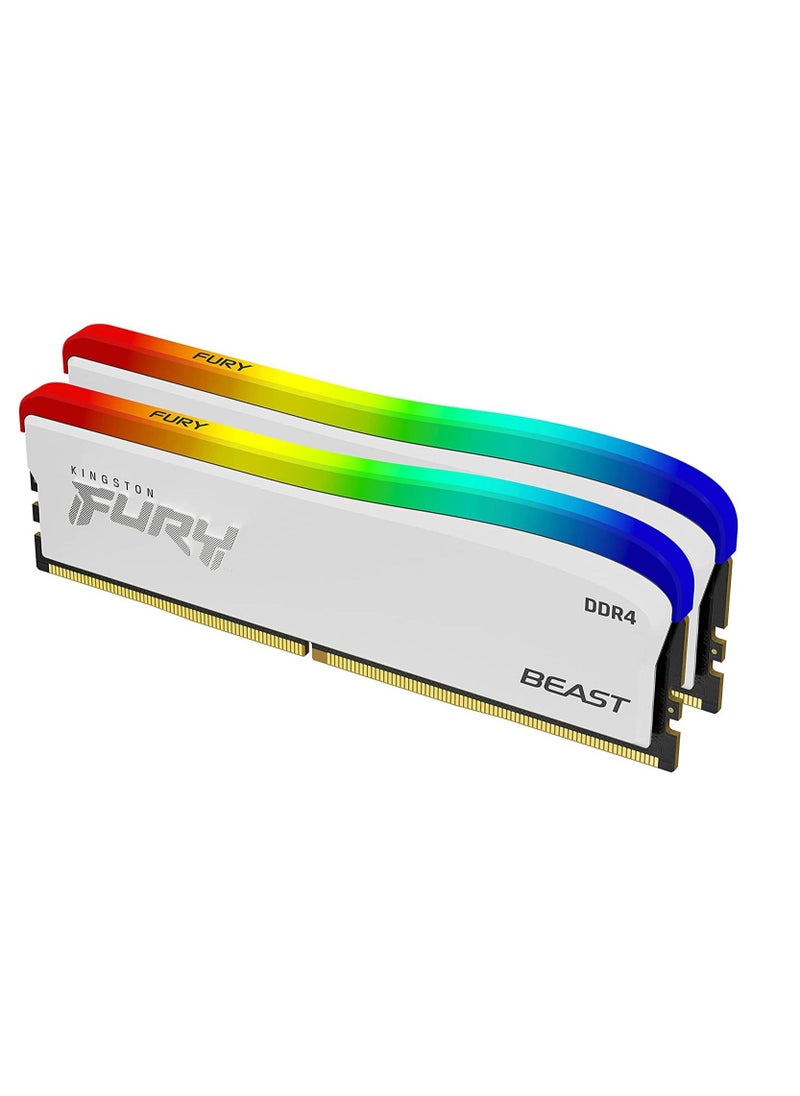 Kingston - Kingston Fury Beast RGB Special Edition 32GB (2x16GB) 3200MT/s CL16 DDR4 Desktop Memory Kit of 2 | Infrared Syncing | Intel XMP & AMD Ryzen Ready | RGB CTRL Software | KF432C16BWAK2/32 - Image 1
