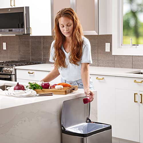 Plasticplace Custom Fit Trash Bags, Compatible with simplehuman Code K (50 Count) White Drawstring Garbage Liners 10 Gallon / 38 Liters 24" x 28" - Image 2