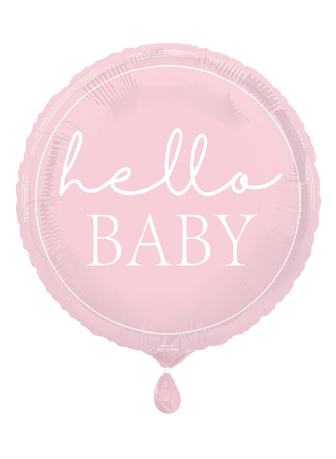 Unique Hello Baby Pink Foil Balloon 18" - Image 2