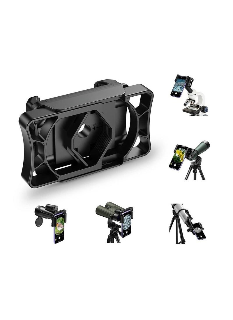 Generic - Telescope Phone Adapter, Big Type Smartphone Adapter Mount, Universal Phone Mount, One-Piece Smartphone Binocular Adapter for iPhone/Android, for Spotting Scope Telescope Binocular Monocular - Image 1