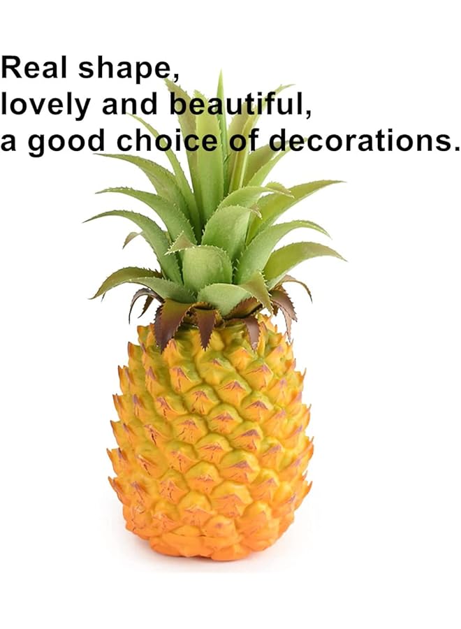 erorex Artificial Pineapple Fake Pineapple Realistic Artificial Pineapple For Summer Home Cabinet Table Party Kitchen Decor Realistic Photography Prop - Image 3