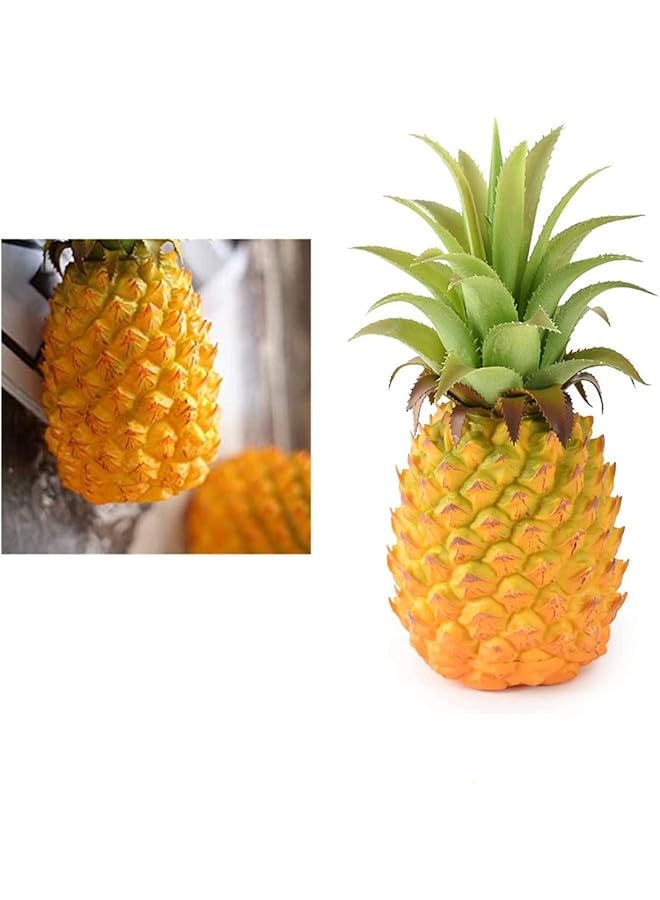 erorex Artificial Pineapple Fake Pineapple Realistic Artificial Pineapple For Summer Home Cabinet Table Party Kitchen Decor Realistic Photography Prop - Image 4