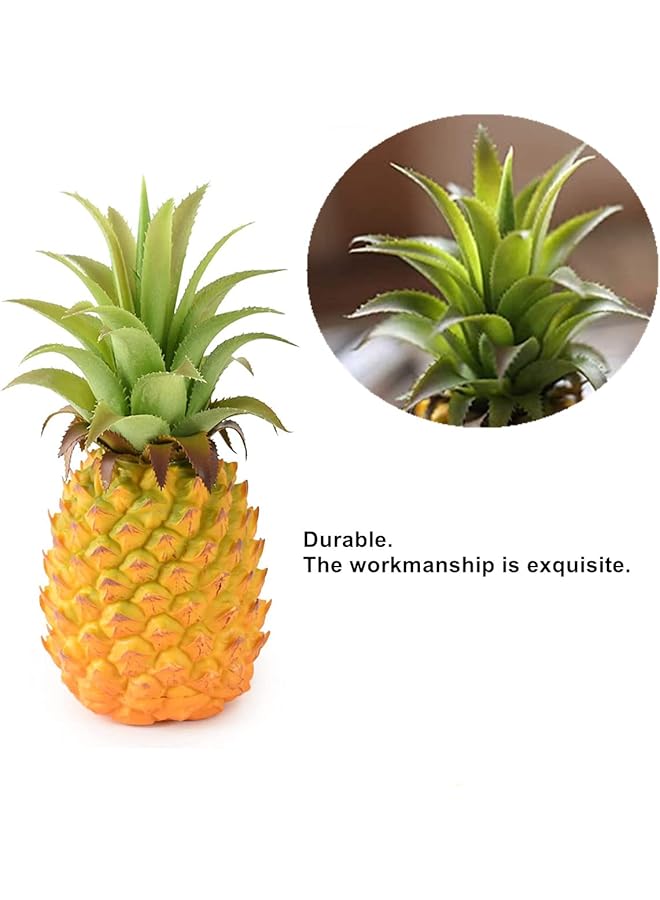 erorex Artificial Pineapple Fake Pineapple Realistic Artificial Pineapple For Summer Home Cabinet Table Party Kitchen Decor Realistic Photography Prop - Image 5