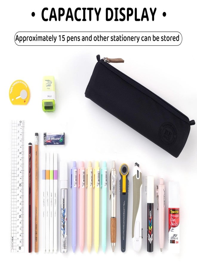 EASTHILL Small Pencil Case Pencil Pouch Stationery Pen Bag for Teen Girls-Black - Image 3