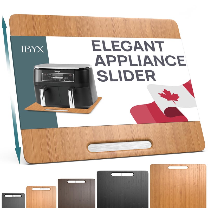 Ibyx Elegant Sliding Tray for Your Coffee Maker & Heavy Kitchen Appliances - Sturdy, Slides Easily from Under The Cabinet (Natural, 16" W x 13" D) - Image 1