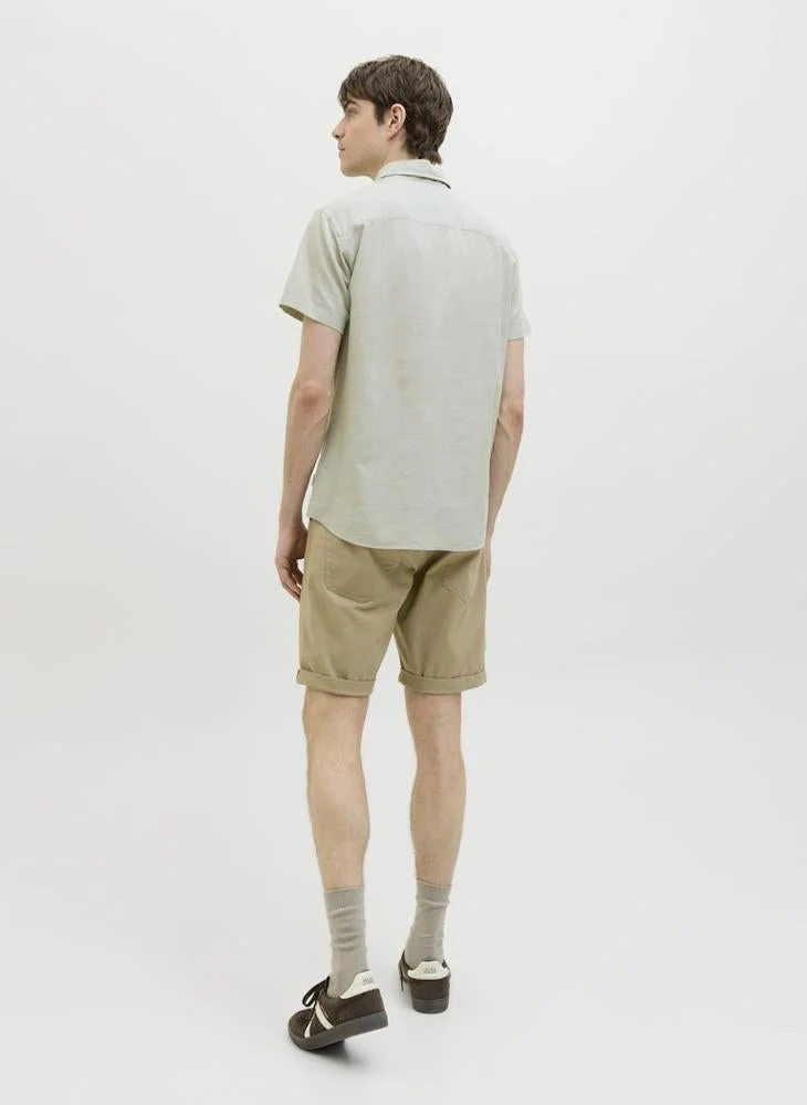 JJ Rebel solid Regular Fit Half Sleeve Shirt