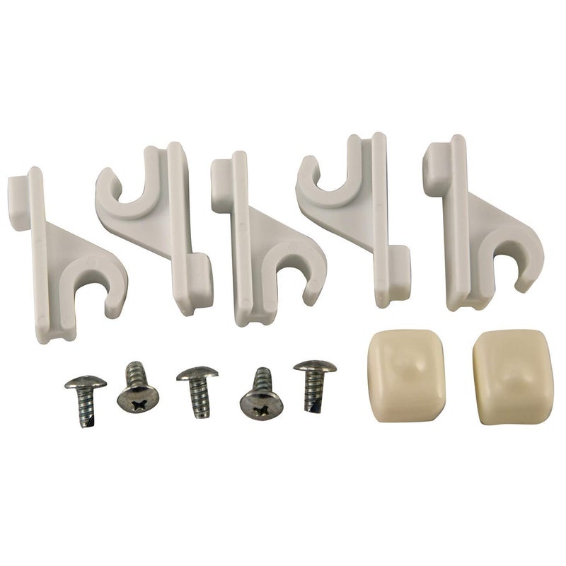 Organized Living Organized Living Schulte 1464666511 Adjustable Pole Clips and Caps White 