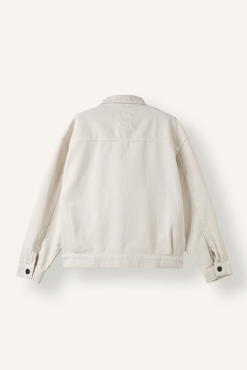 DeFacto Beige Man Relax Fit Shirt Collar Cotton Jacket Casual - Image 5