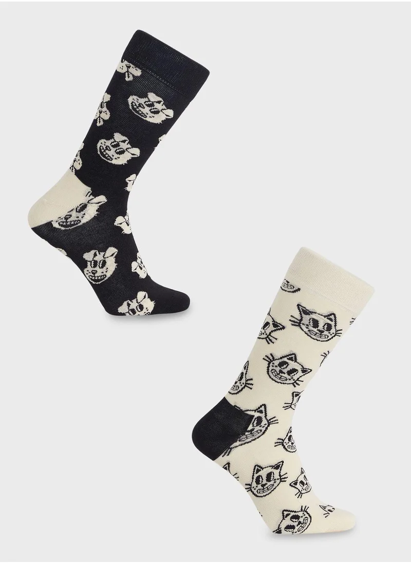 Happy Socks 2 Pack Assorted Socks Gift Set