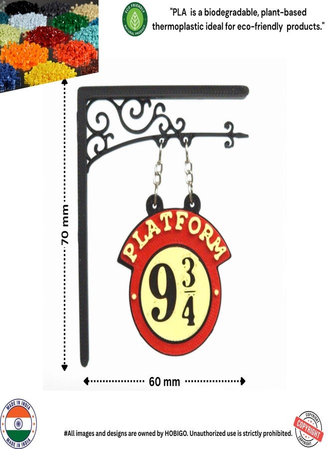 HOBIGO HP Platform Hanging 9 3/4 Toys Magnet Hogwarts Station Icon Toy Theme Figure for Home Decor Party Supplies,1 Set - Image 3