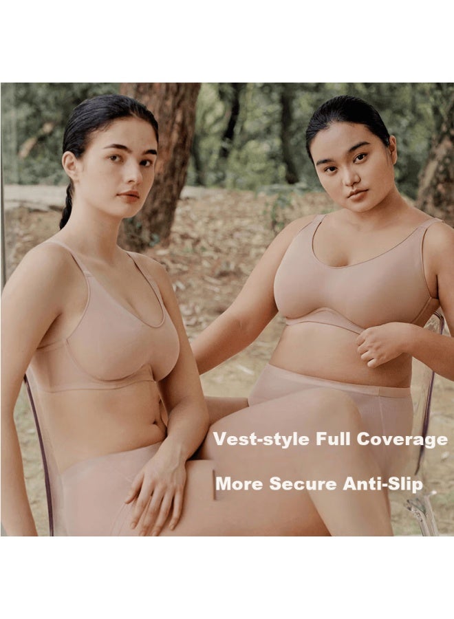 Hsia Lightweight Anti-nipple Large Breast Minimizing Full Coverage Cup Anti-sagging Bra, Black, 80c - Image 2