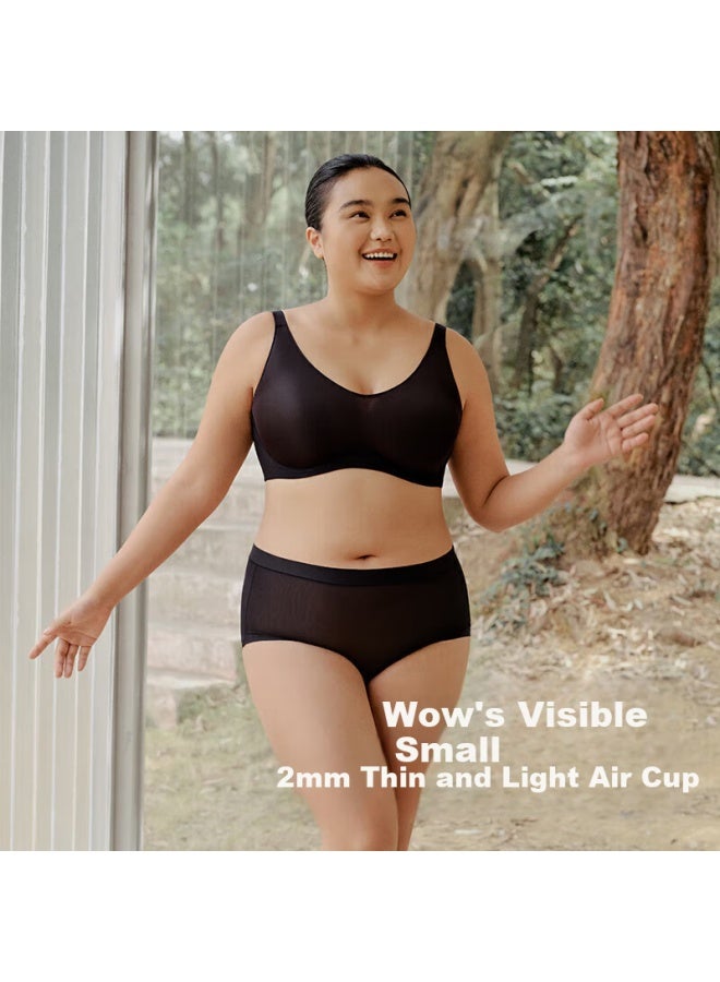 Hsia Lightweight Anti-nipple Large Breast Minimizing Full Coverage Cup Anti-sagging Bra, Black, 80c - Image 1