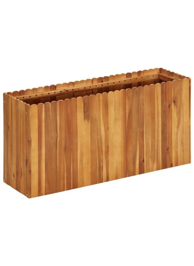 vidaxl vidaXL Garden Raised Bed 100x30x50 cm Solid Acacia Wood  - Image 1