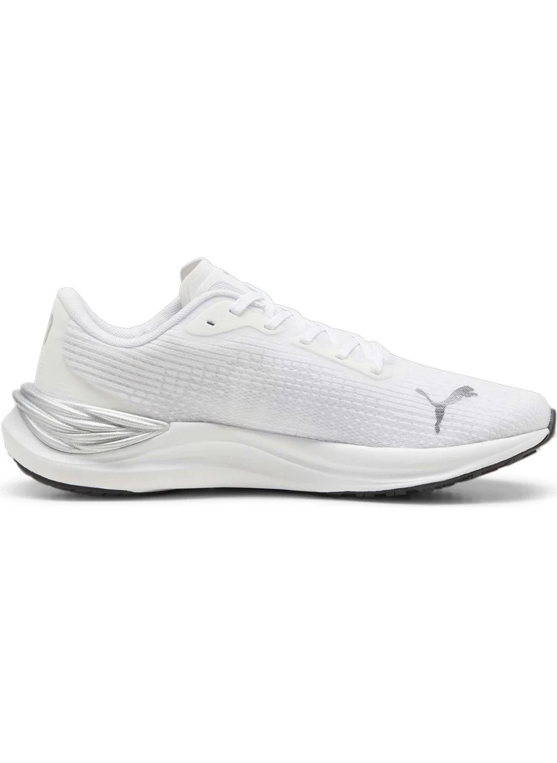 PUMA Men's White- Black- Silver Electrify Nitro 3 White Men's Walking and Running Shoes