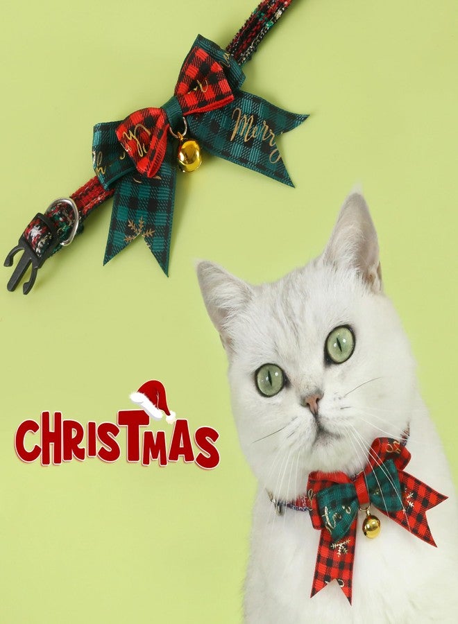 YOOLEETC Pet Christmas Cat Bow tie Scarf Collar | Christmas Cat Dog Pet Dress-Up Accessories and Pet Parties Dress(S2) - Image 5