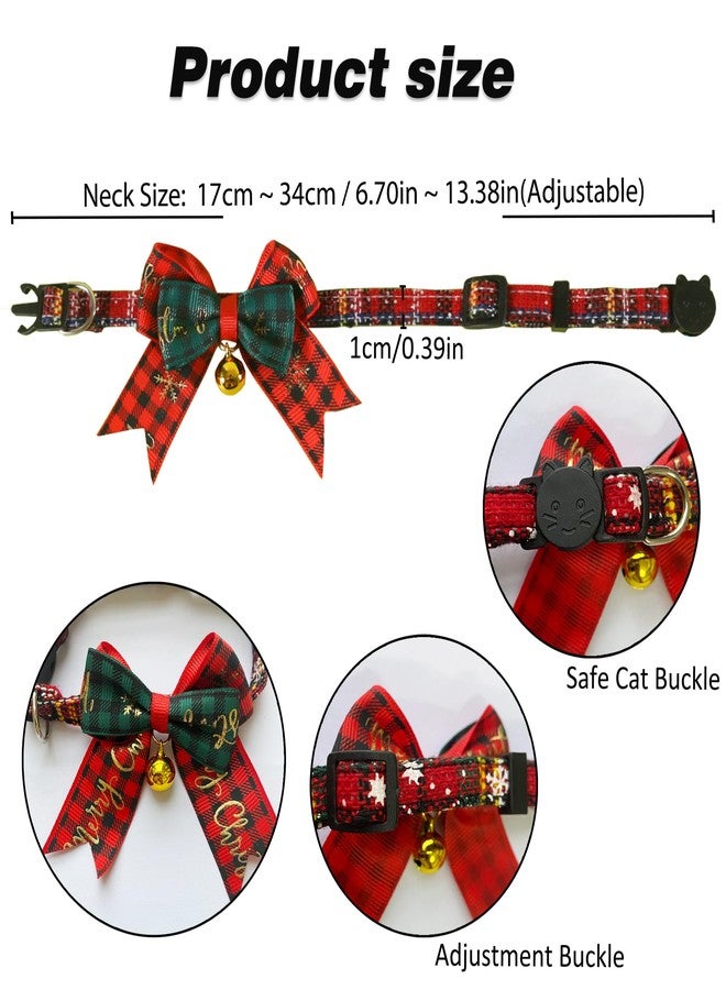 YOOLEETC Pet Christmas Cat Bow tie Scarf Collar | Christmas Cat Dog Pet Dress-Up Accessories and Pet Parties Dress(S2) - Image 2