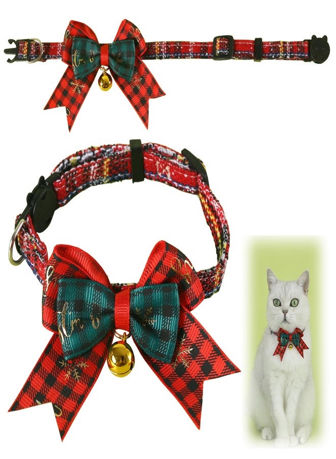 YOOLEETC Pet Christmas Cat Bow tie Scarf Collar | Christmas Cat Dog Pet Dress-Up Accessories and Pet Parties Dress(S2) - Image 1