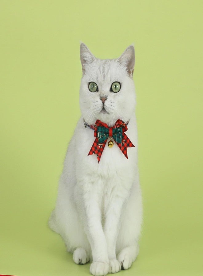 YOOLEETC Pet Christmas Cat Bow tie Scarf Collar | Christmas Cat Dog Pet Dress-Up Accessories and Pet Parties Dress(S2) - Image 3