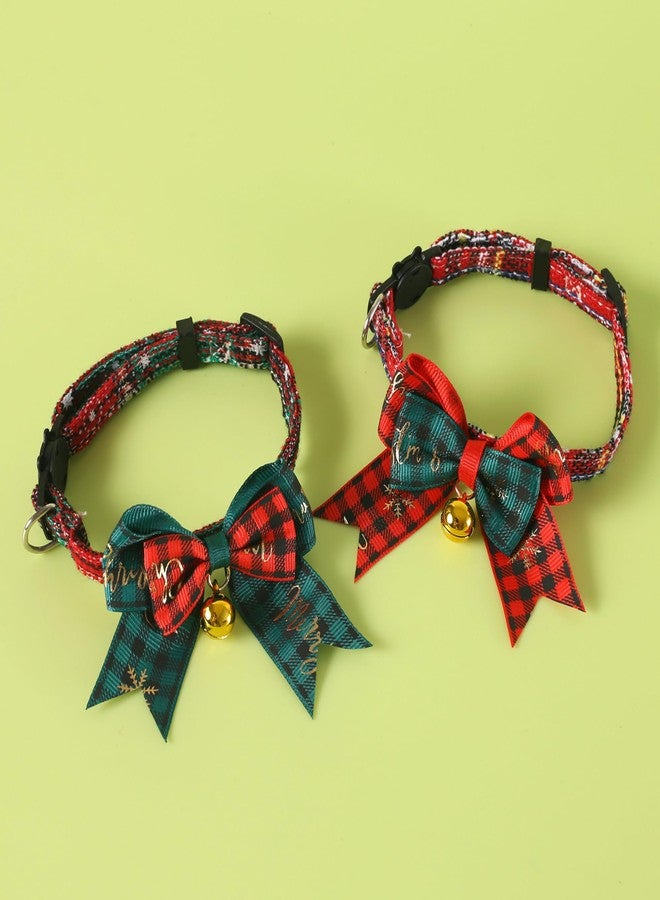 YOOLEETC Pet Christmas Cat Bow tie Scarf Collar | Christmas Cat Dog Pet Dress-Up Accessories and Pet Parties Dress(S2) - Image 4