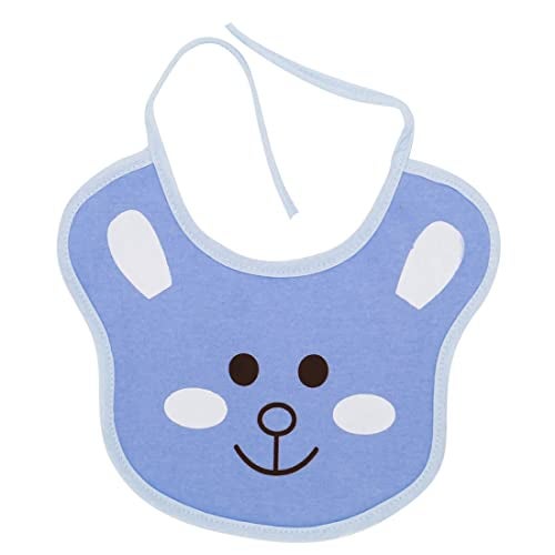 Tinny Tots Pack Of 4 Baby Double Layered Waterproof Feeding Aprons Bibs Cute Attractive Designs Drool Bibs With Snaps Set For New Borns/Toddlers (DESIGN 6; CUTE FACE) - Image 3