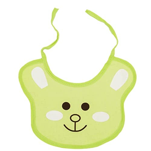 Tinny Tots Pack Of 4 Baby Double Layered Waterproof Feeding Aprons Bibs Cute Attractive Designs Drool Bibs With Snaps Set For New Borns/Toddlers (DESIGN 6; CUTE FACE) - Image 5