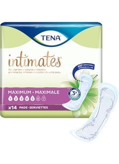 Tena TENA Intimates Maximum Bladder Control Pad 6 X 14 Inch Heavy Absorbency Dry-Fast Core One Size Fits Most Adult Female Disposable, 54283 - Pack of 14 