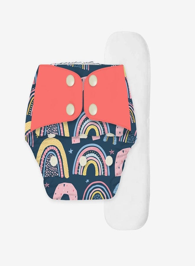 SNUGKINS Cloth Diapers for Babies 3 Months -3 Years 5-17kg | Washable & Reusable | 1 Cloth Diaper & 1 Wet-Free Microfiber Terry Soaker absorbent Pad | Adjustable Leakage Proof Cloth diapers for babies - Image 1