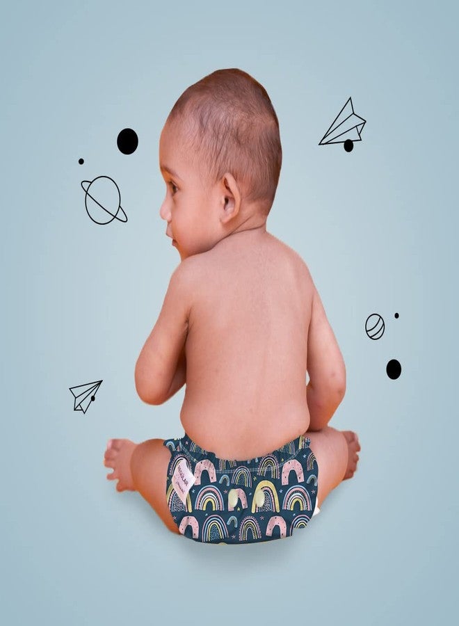 SNUGKINS Cloth Diapers for Babies 3 Months -3 Years 5-17kg | Washable & Reusable | 1 Cloth Diaper & 1 Wet-Free Microfiber Terry Soaker absorbent Pad | Adjustable Leakage Proof Cloth diapers for babies - Image 5