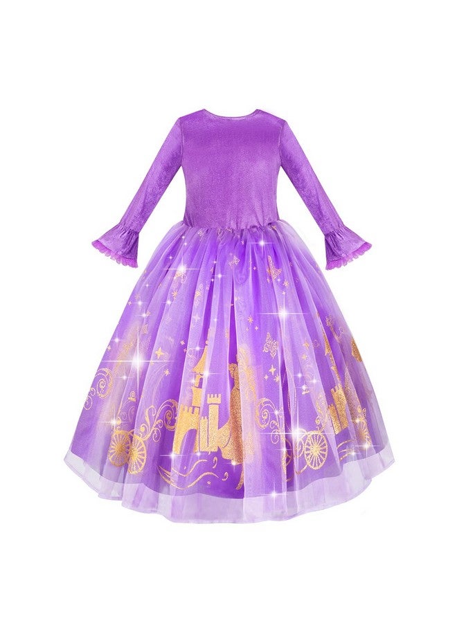 Meland Princess Dress Up for Girls 3-8, Dress Up Clothes for Girls Halloween Costumes Birthday Gift for Toddler Girls - Image 4