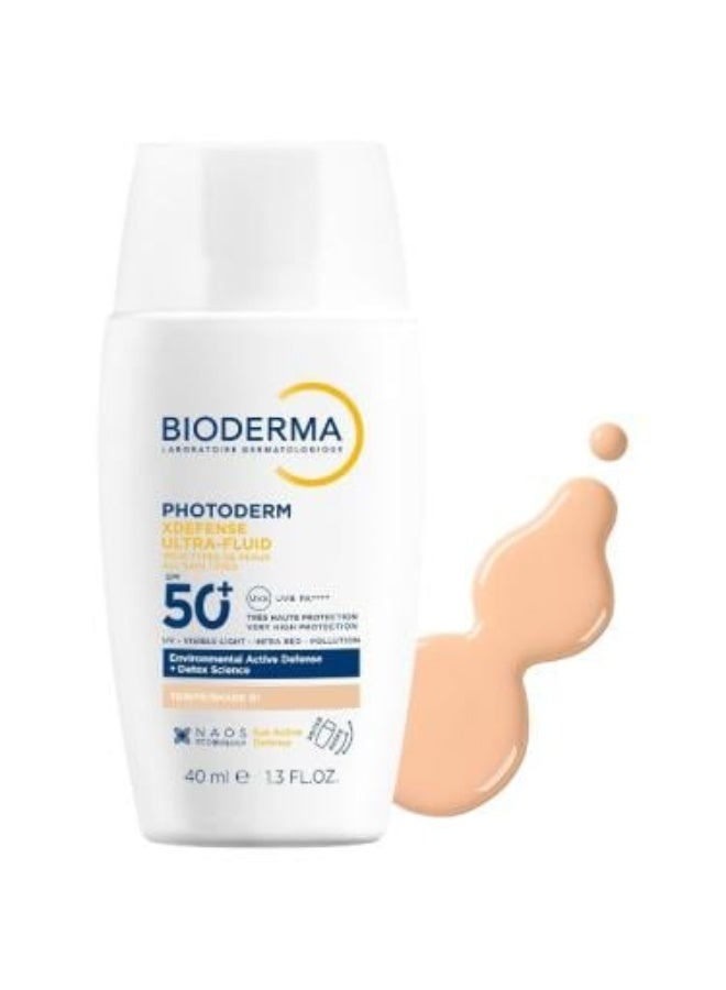 فوتوديرم إكس ديفنس واقي شمس فائق السلاسة ملون SPF 50+ 40 مل لون 01