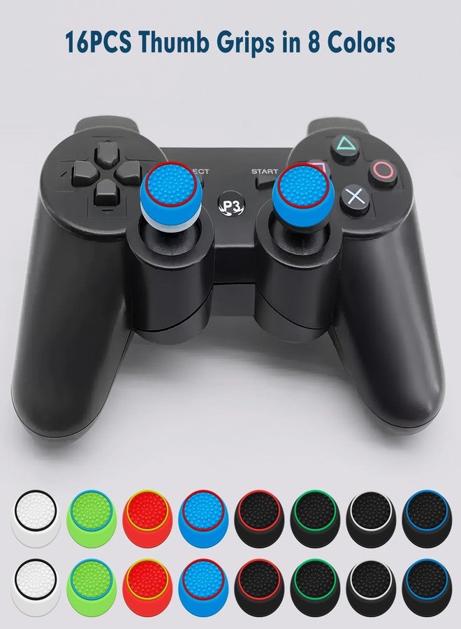 EoaMen 8 Pairs Silicone Thumb Grip Caps Cover, Joystick Grip Thumb Grips Caps Cover Analog Stick for Ps5 Ps4 Controller, Xbox 360, Xbox One Controller (A) - Image 3