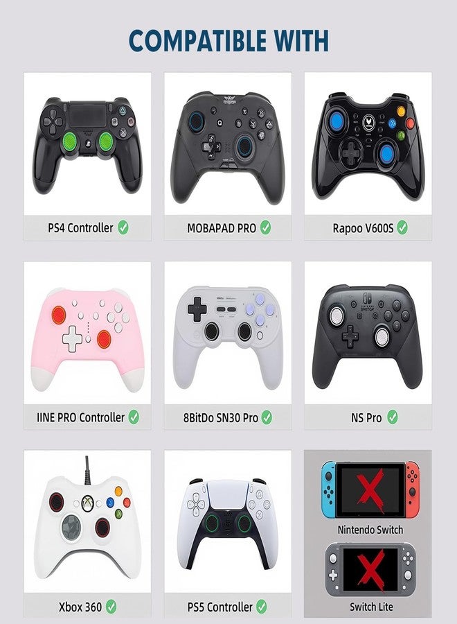 EoaMen 8 Pairs Silicone Thumb Grip Caps Cover, Joystick Grip Thumb Grips Caps Cover Analog Stick for Ps5 Ps4 Controller, Xbox 360, Xbox One Controller (A) - Image 5