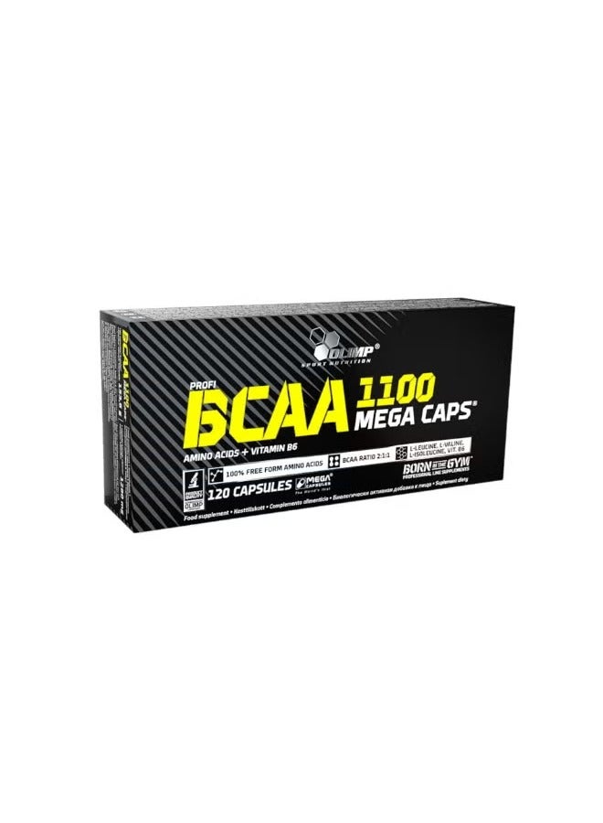 Olimp Bcaa 1100 Mega Caps, Amino Acids + Vitamin B6, 120 Capsules