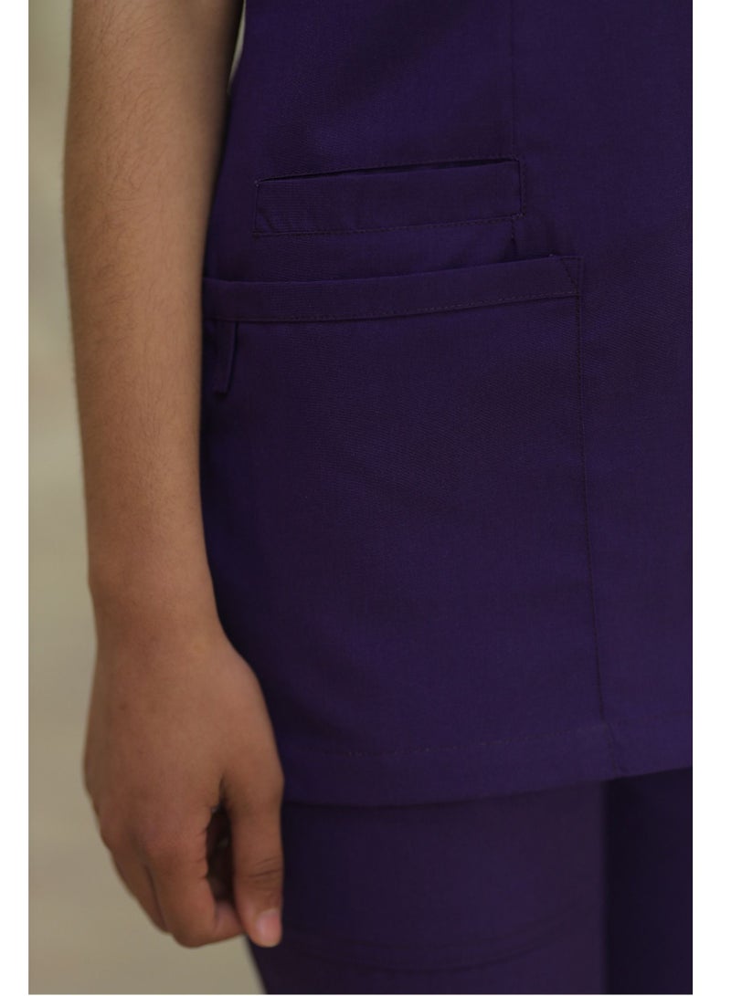 SPACEDOUT Medical Scrub Set Unisex V Overlap Neck OSLO Style Scrub Suit Nursing Uniform Suit  - Image 4