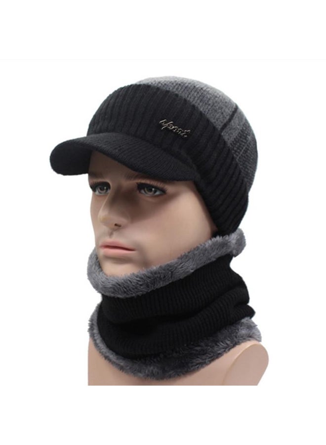 Men Winter Hat Casual Winter Beanie Hat For Men Plush Lining Wool Hat High Quality Warm Knitted Hat