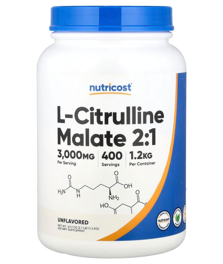 Nutricost L-Citrulline Malate 2:1 Unflavored 43.7 oz (1.2 kg)