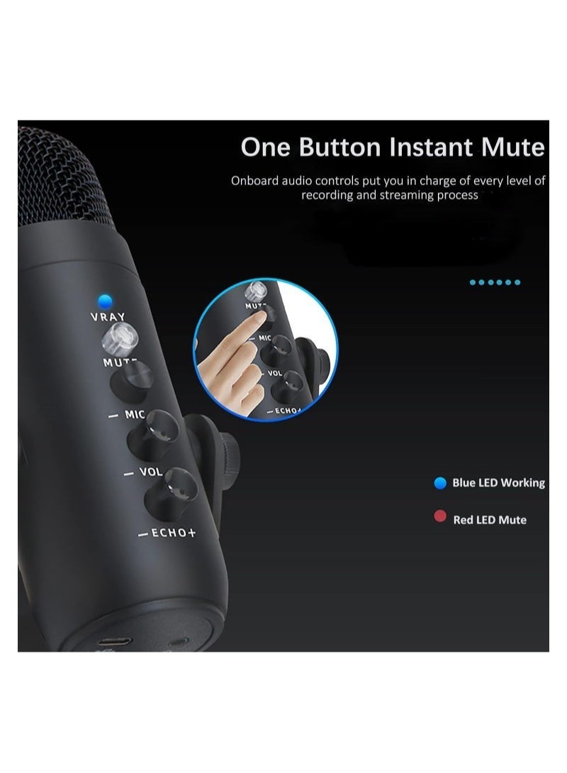 Jmary PW8 Professional Metal Voice Recording Usb Condenser Studio And Podcast Recording Gaming Microphones - Image 5