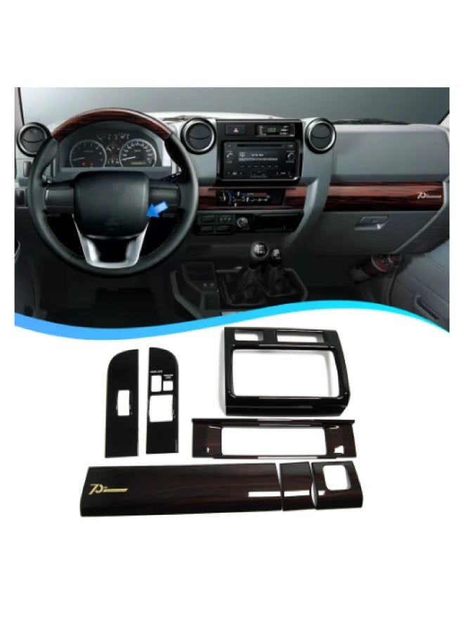Toyota Land Cruiser Pickup 2022 Wooden Interior Trim Decor Inspired by 70 Years Heritage Design 11 Pieces High Quality Finish - Image 2
