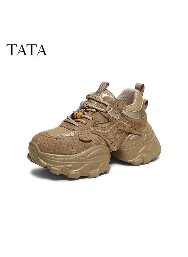 Tata Spring Mall Fashion Casual Versatile Women's Dad Sneakers Light Brown Size 36 - Image 2