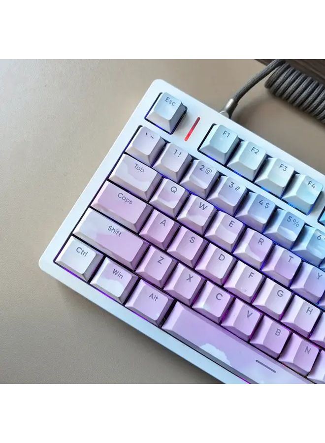 Dream Sky Top Print PBT Keycaps Cherry Profile Backlit Through Transparent Keycaps For Mechanical Keyboards - Image 3