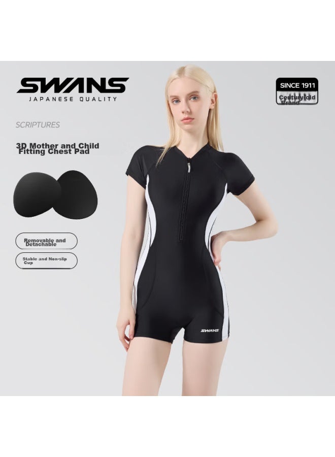 Speed Vision Swans Women's One-piece Swimsuit, Tummy Control, Conservative, Professional, Slimming, Beach, Sun Protection, Quick-dry Swimwear, Xxl - Image 3