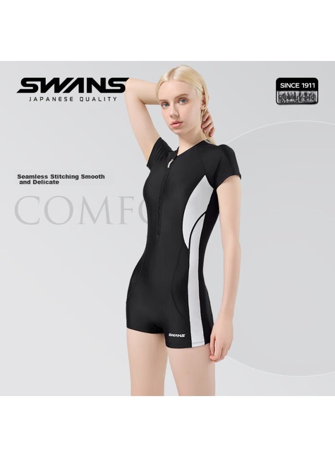 Speed Vision Swans Women's One-piece Swimsuit, Tummy Control, Conservative, Professional, Slimming, Beach, Sun Protection, Quick-dry Swimwear, Xxl - Image 2