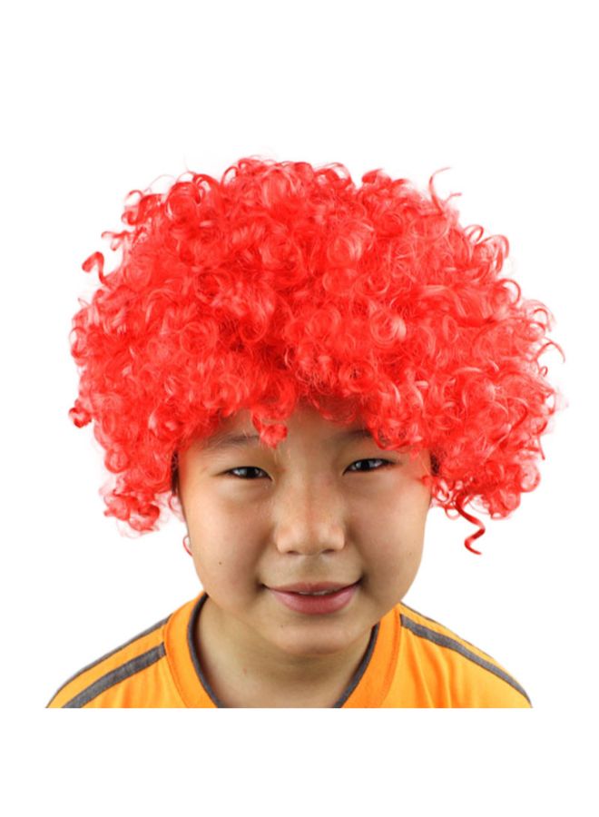 NIBEMINENT Hallowmas Afro Masquerade Hair Wig Cherry Red 25x16x9cm - Image 1