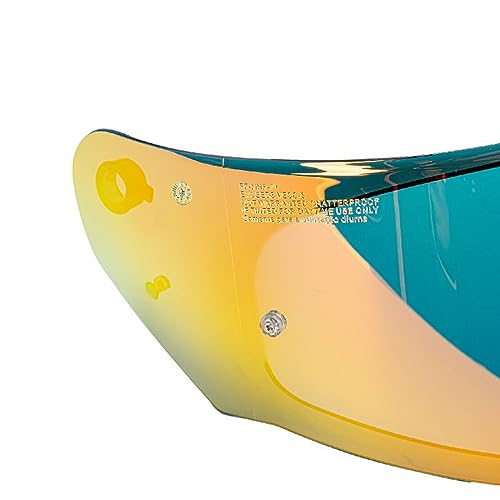 Lumfeerix for Assault/Rapid/Stream Helmets Visor Open Face Shield Visor for FF320/328/353/800 Helmets Outer Shield Motorcycle Visor (Revo Clear Red) - Image 2