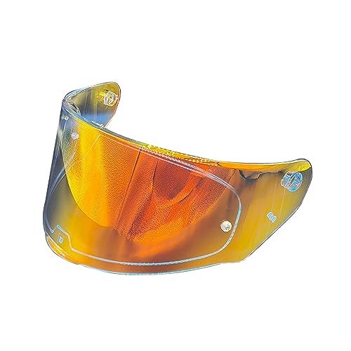 Lumfeerix for Assault/Rapid/Stream Helmets Visor Open Face Shield Visor for FF320/328/353/800 Helmets Outer Shield Motorcycle Visor (Revo Clear Red) - Image 1