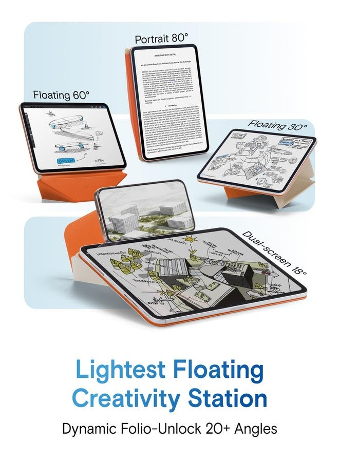 MOFT Dynamic Folio Case for iPad Pro 11 inch(2nd/3rd/4th Generation, 2020/2021/ 2022), Silm Magnetic Stand Case with 20+ Viewing Angles, Auto Wake/Sleep, Beach White - Image 3