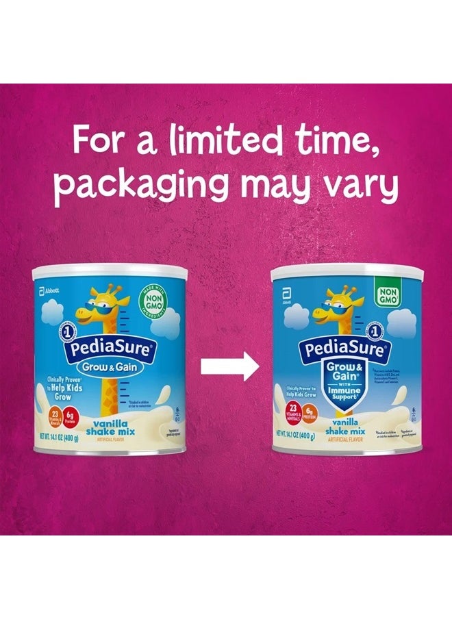 PediaSure Grow & Gain with Immune Support Shake Mix Powder, Kids Shake, 23 Vitamins and Minerals, 6g Protein, Helps Kids Catch Up On Growth, Non-GMO, Gluten-Free, Vanilla, 14.1-oz Can, 8 Servings - pzsku/Z725036156F5C1A7C4C8DZ/45/_/1715469900/821fcab5-9b7a-4223-84fa-432ea1d15558
