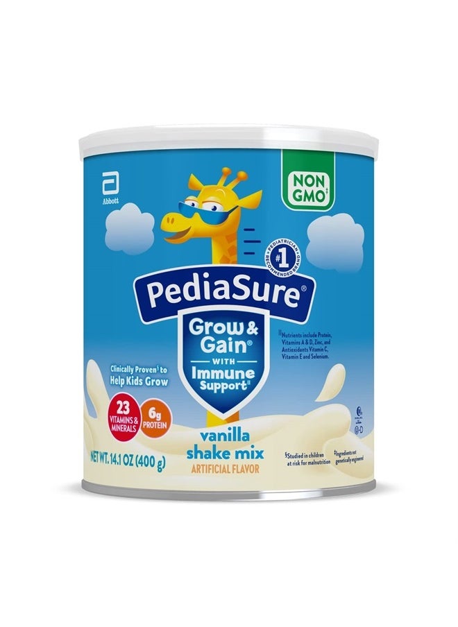 PediaSure Grow & Gain with Immune Support Shake Mix Powder, Kids Shake, 23 Vitamins and Minerals, 6g Protein, Helps Kids Catch Up On Growth, Non-GMO, Gluten-Free, Vanilla, 14.1-oz Can, 8 Servings - pzsku/Z725036156F5C1A7C4C8DZ/45/_/1715469900/b761b27d-8ef5-429d-b29a-2290920532d2