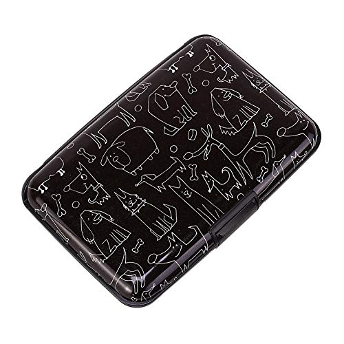 ELFISH Mini RFID Aluminum Wallet Credit Cards Holder Business Card Case Metal ID Case for Men Women (Animal) - Image 1